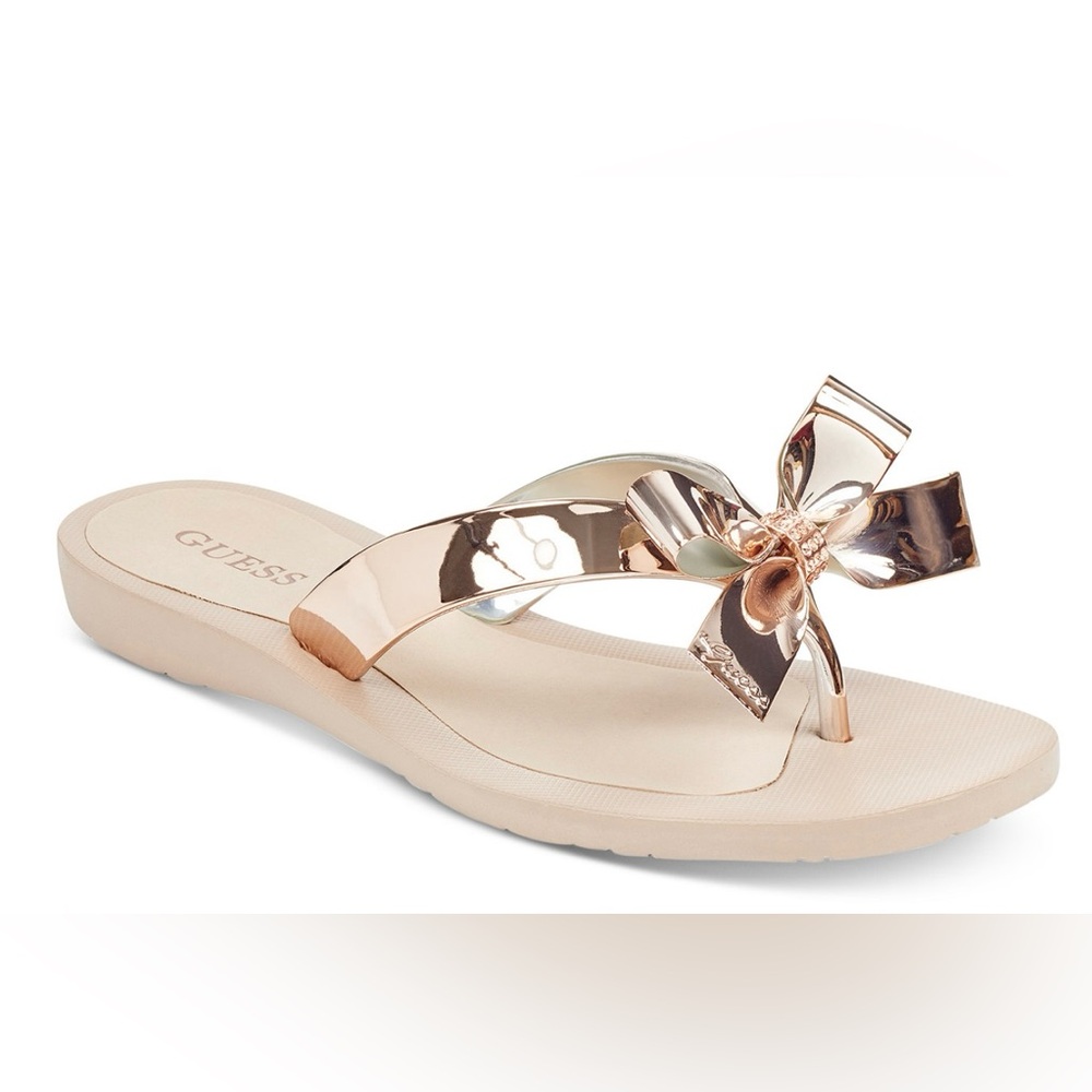 Guess Bow Sandals Rose Gold Tutu Eva